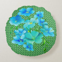 Travesseiro decorativo Azul de Padrão Verde Modern