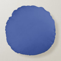 Travesseiro decorativo azul redondo (16")