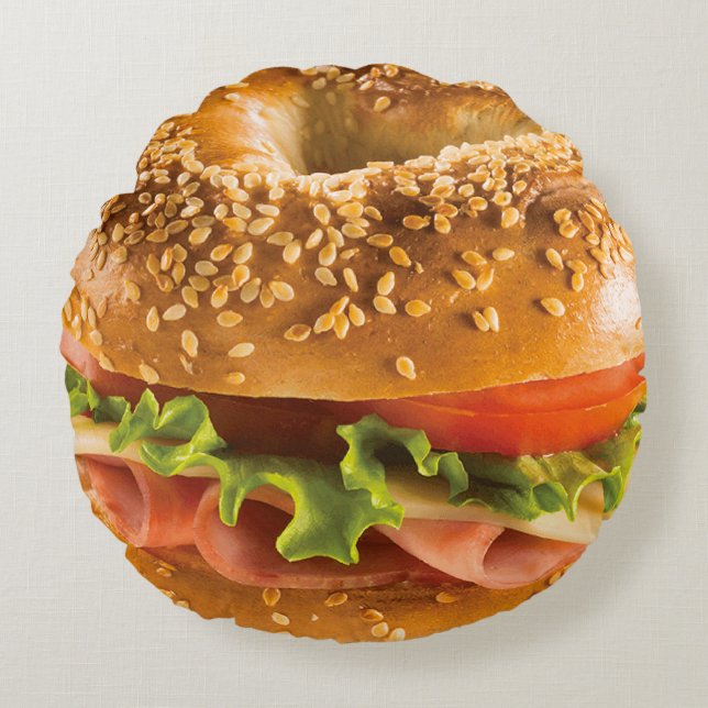 Almofada Redonda Travesseiro decorativo BAGEL 5 (Frente)