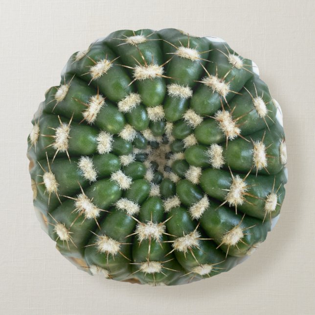Almofada Redonda Travesseiro decorativo Cactus (Frente)