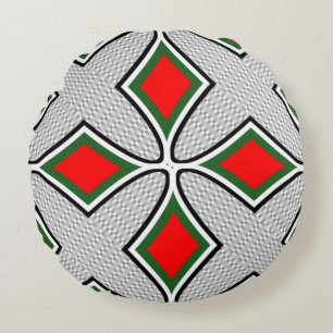 Almofada Redonda Travesseiro decorativo circular 3D digital colorid