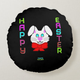 Almofada Redonda Travesseiro decorativo da Páscoa Bunny Round