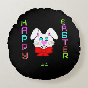 Almofada Redonda Travesseiro decorativo da Páscoa Bunny Round