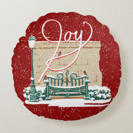 Almofada Redonda travesseiro decorativo da Ronda da Alegria de Nata