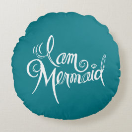 Almofada Redonda Travesseiro decorativo da sereia