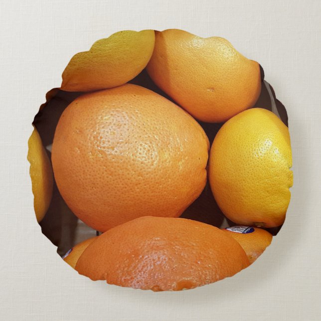 Almofada Redonda Travesseiro decorativo da toranja (Frente)