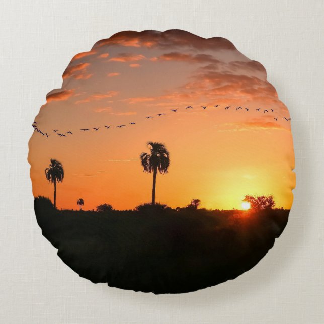 Almofada Redonda Travesseiro decorativo de forma redonda (Frente)