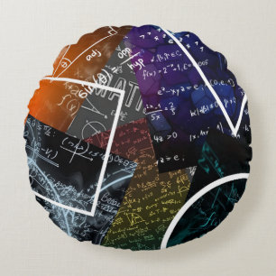 Almofada Redonda Travesseiro decorativo de Fórmula Matemática
