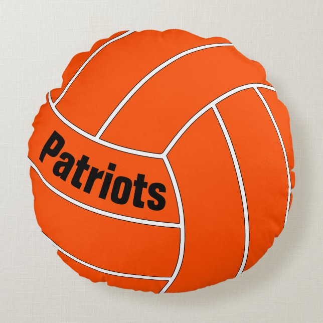 Almofada Redonda Travesseiro decorativo de jogador de voleibol de c (Frente)
