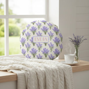 Almofada Redonda Travesseiro decorativo de Lavanda de Proveniência