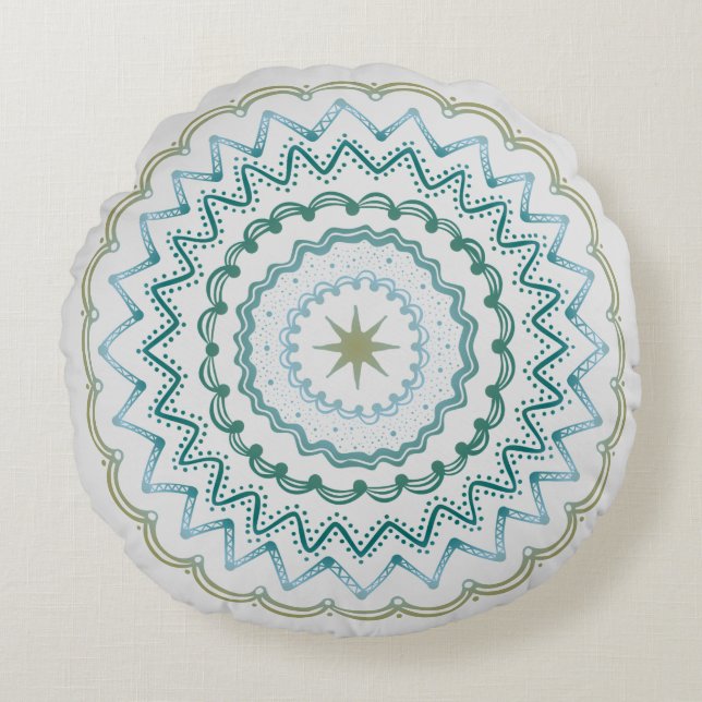 Almofada Redonda Travesseiro decorativo de Medallion Round (Frente)