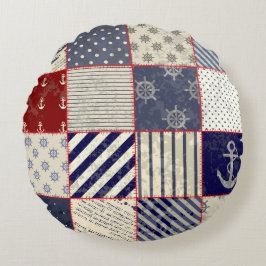 Almofada Redonda Travesseiro decorativo de PADRÕES Náuticos