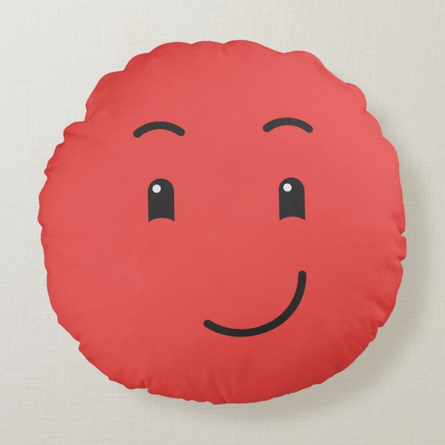 Almofada Redonda Travesseiro decorativo de texto personalizado (Frente)