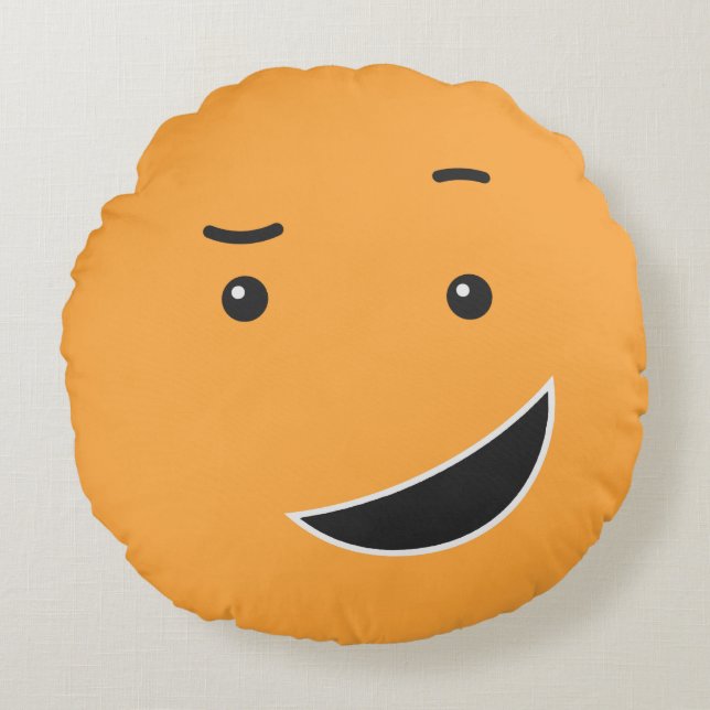 Almofada Redonda Travesseiro decorativo de texto personalizado (Frente)