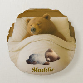 Almofada Redonda Travesseiro decorativo de Urso Redondo Personaliza