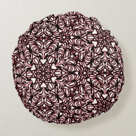 Almofada Redonda Travesseiro decorativo design de corações vermelho