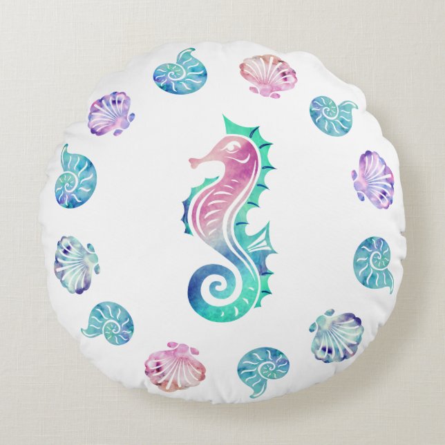 Almofada Redonda Travesseiro decorativo do beira-mar