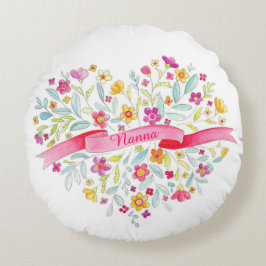 Almofada Redonda Travesseiro decorativo do buquê Nanna