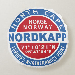 Almofada Redonda Travesseiro decorativo do costume de NORDKAPP