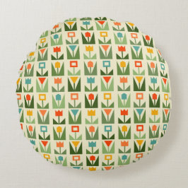 Almofada Redonda Travesseiro decorativo Geométrico Floral