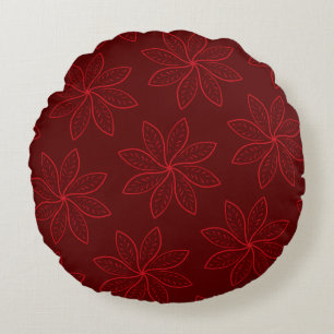 Almofada Redonda Travesseiro Decorativo Impressão de Folha