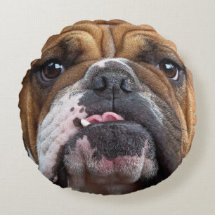 Almofada Redonda Travesseiro decorativo Inglês Bulldog