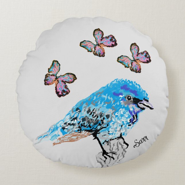 Almofada Redonda Travesseiro decorativo: Pacífico (Frente)