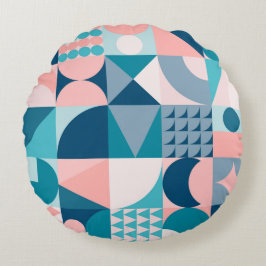Almofada Redonda travesseiro decorativo padrão do século abstrato