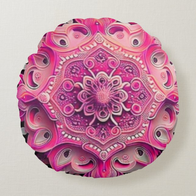 Almofada Redonda Travesseiro decorativo redondo (16") (Frente)