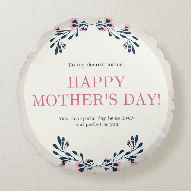 Almofada Redonda Travesseiro decorativo redondo (16") (Frente)