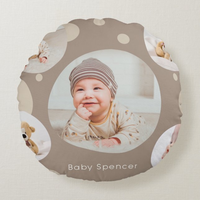 Almofada Redonda Travesseiro decorativo redondo (16") (Frente)