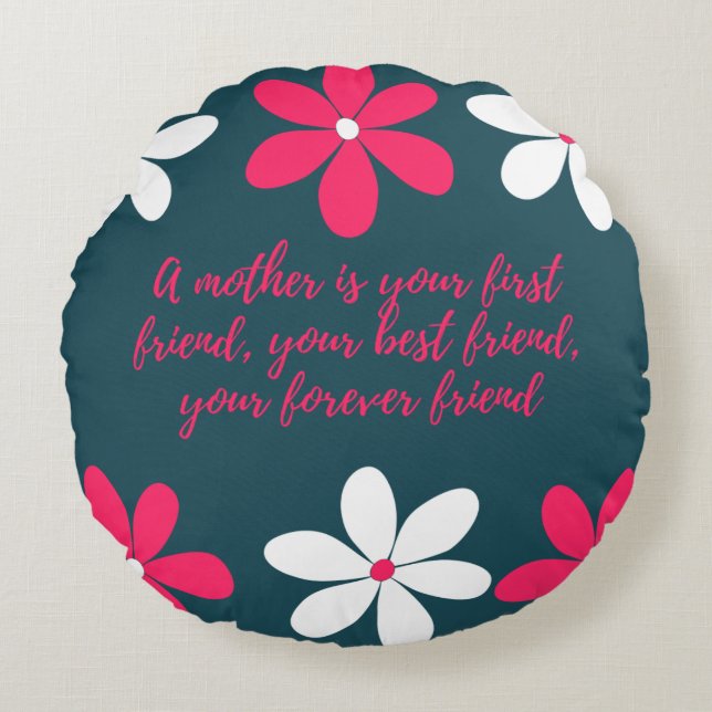 Almofada Redonda Travesseiro decorativo redondo (16") (Frente)