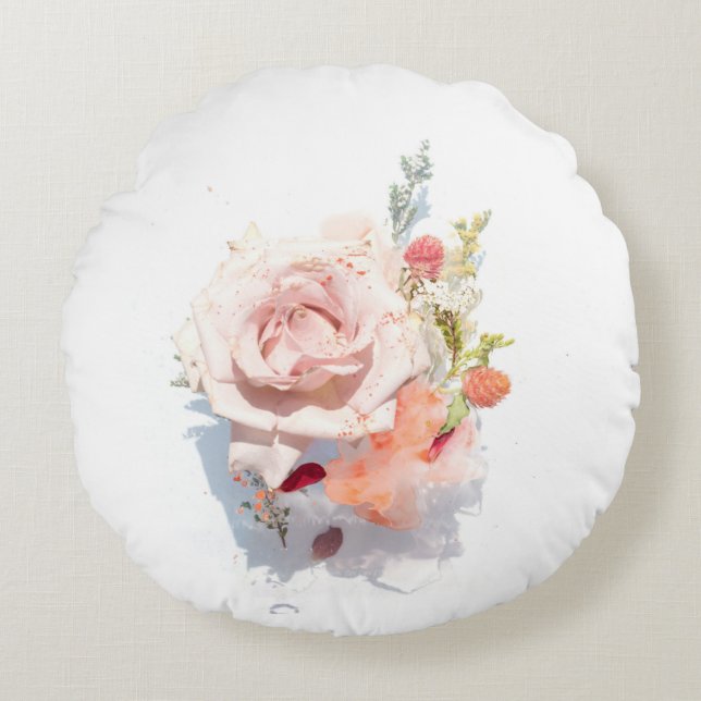 Almofada Redonda Travesseiro decorativo redondo (16") (Frente)