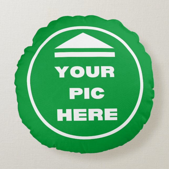 Almofada Redonda Travesseiro decorativo redondo - Adicionar a sua i (Frente)