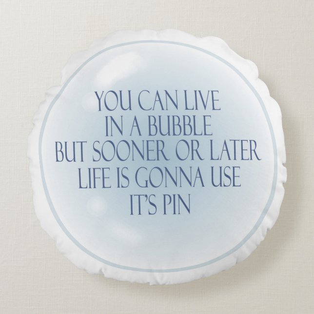 Almofada Redonda travesseiro decorativo redondo bolha (Frente)