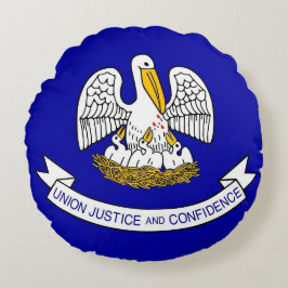 Almofada Redonda Travesseiro decorativo redondo com bandeira da Lou