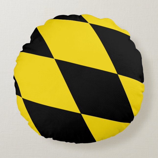 Almofada Redonda Travesseiro decorativo redondo com pavilhão de Mun (Frente)