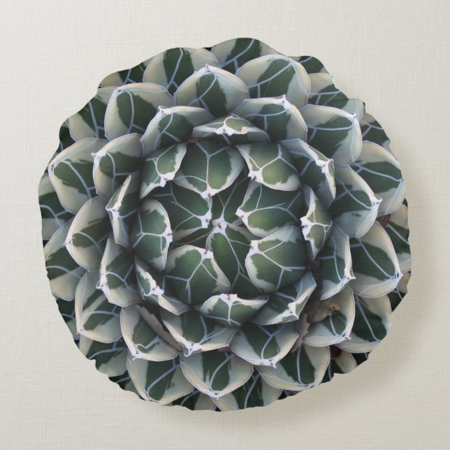 Almofada Redonda Travesseiro decorativo redondo da agave, algodão (Verso)