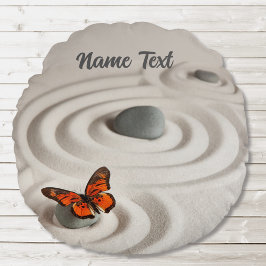 Almofada Redonda Travesseiro decorativo Redondo da Meditação Zen Ga