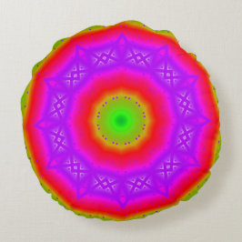 Almofada Redonda Travesseiro decorativo redondo das cores felizes