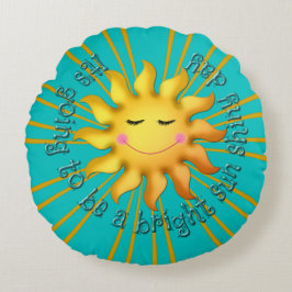 Almofada Redonda Travesseiro decorativo redondo de dia brilhante