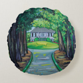 Almofada Redonda Travesseiro decorativo redondo de poliéster escova