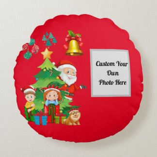 Almofada Redonda Travesseiro decorativo redondo de presentes de Nat