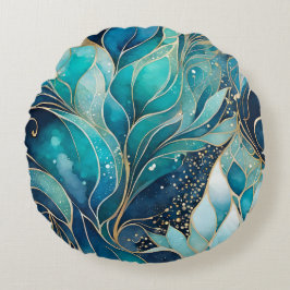 Almofada Redonda Travesseiro decorativo redondo de tinta Abstrato c