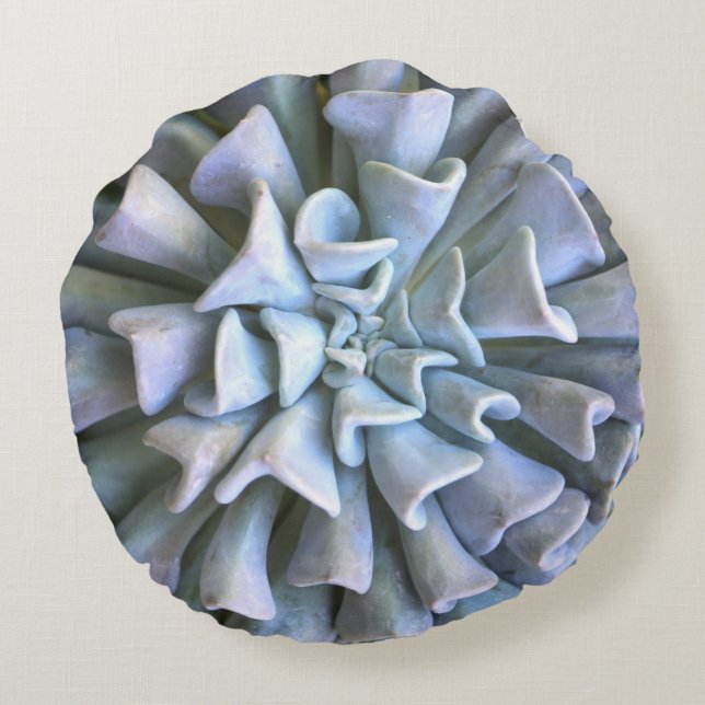 Almofada Redonda Travesseiro decorativo redondo do Succulent (Verso)