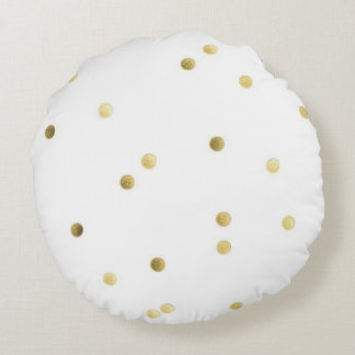 Almofada Redonda Travesseiro decorativo redondo escovado ouro do
