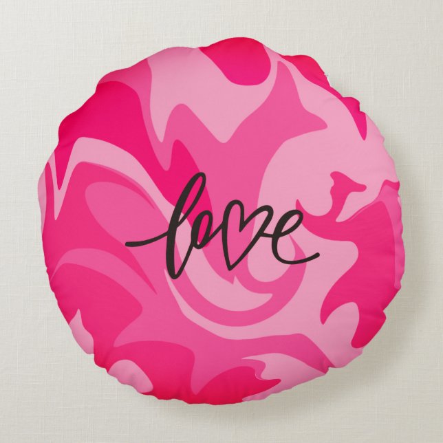 Almofada Redonda Travesseiro decorativo redondo Impressão da Camouf (Verso)