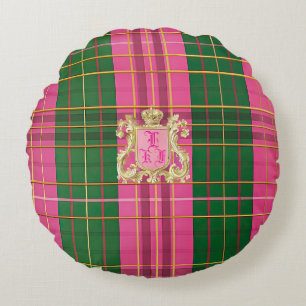 Almofada Redonda Travesseiro decorativo redondo monograma personali