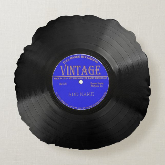 Almofada Redonda Travesseiro decorativo redondo personalizado do re (Frente)