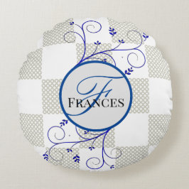 Almofada Redonda Travesseiro decorativo redondo personalizado monog